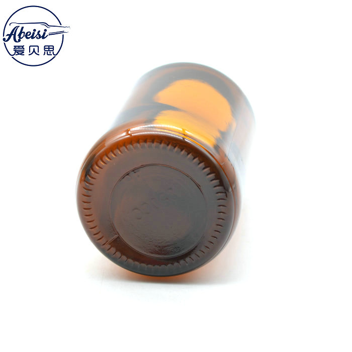 black metal foaming pump 250 ml amber glass bottle