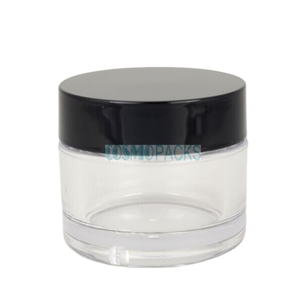 black oval hot stamping eye care outlet 1oz cosmetic jars