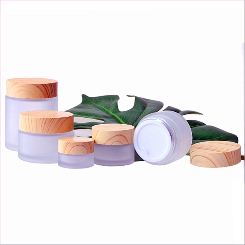 black pink and bamboo jar cosmetic 200ml packaging frosted cosmetic jar bamboo wooden cap white frosted cosmetic jar bamboo lid
