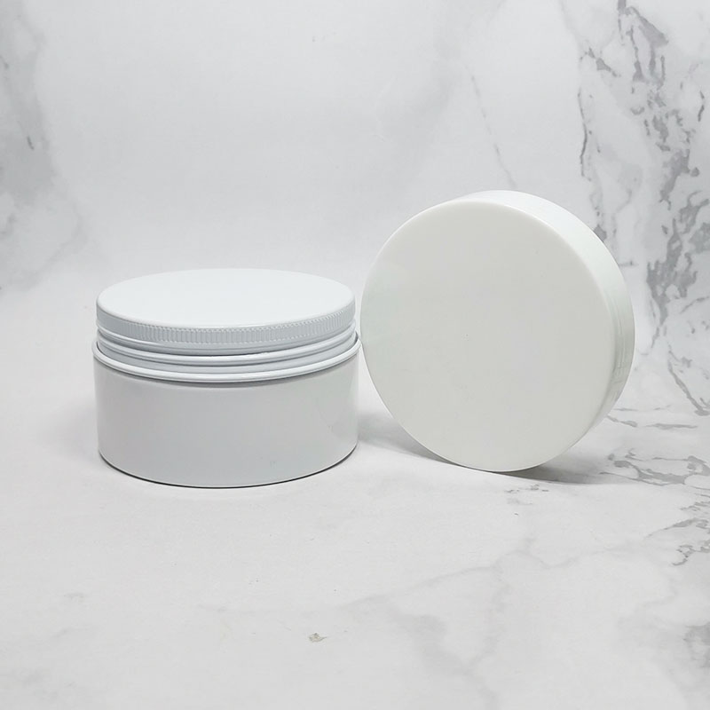 black plastic hair gel packaging 500ml 250ml 8 oz pet jar with gold circle