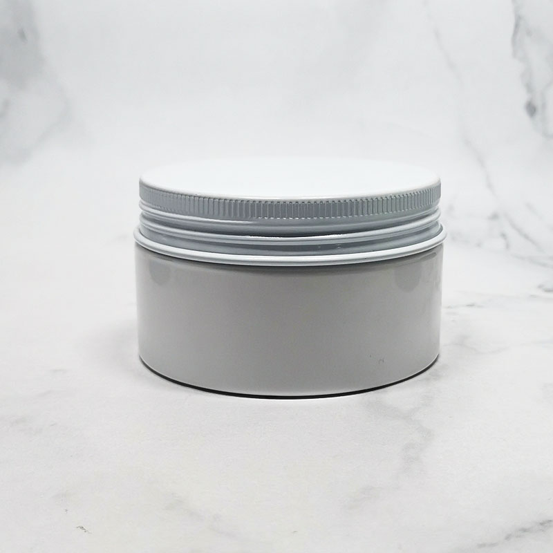 black plastic hair gel packaging 500ml 250ml 8 oz pet jar with gold circle