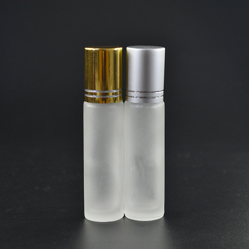 black red amber green clear frosted roller bottle 10ml glass roll on bottle with aluminum cap and rollers