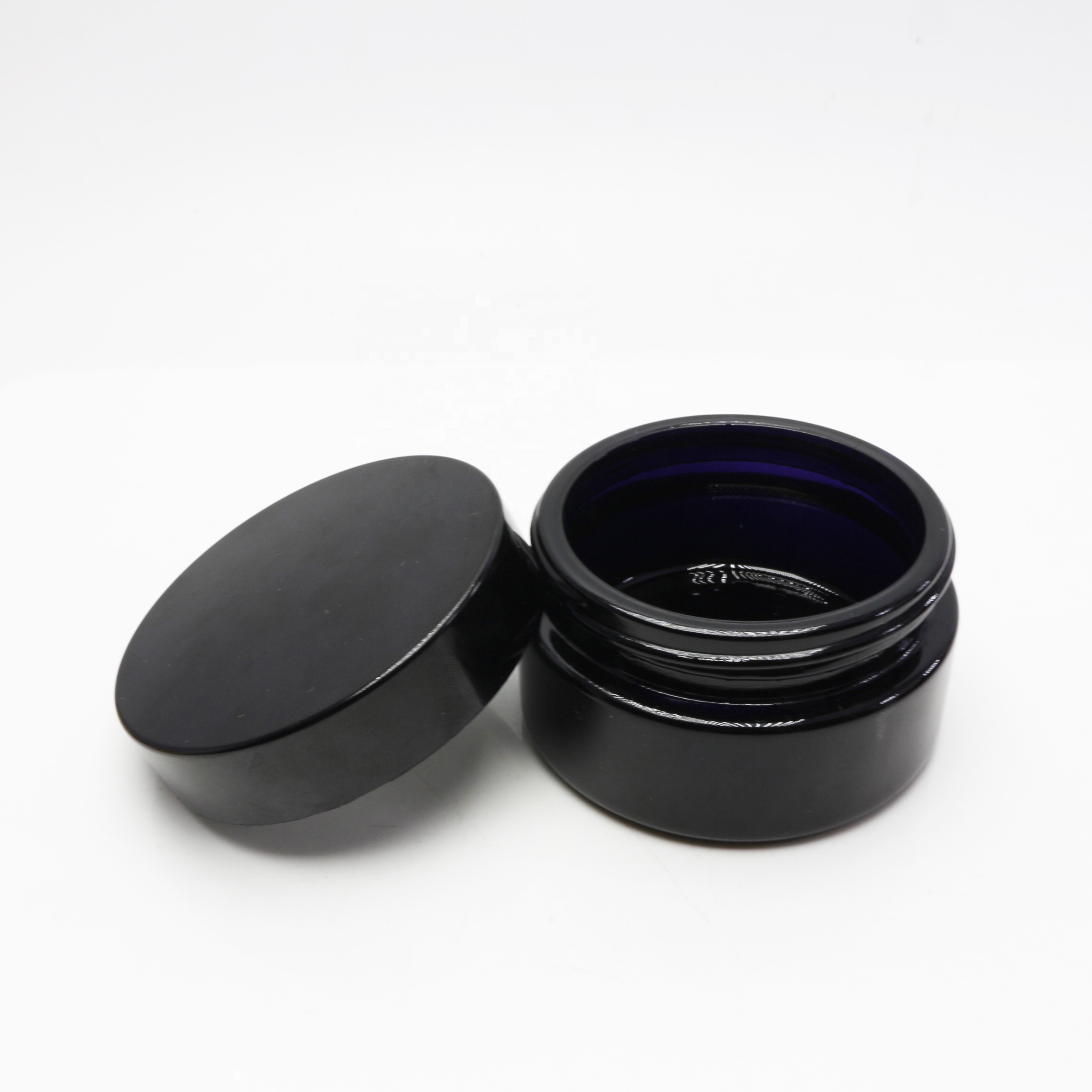 black uv Smell Proof jar 50g 100g 200g 250g violet glass jar with classic lids for apothecary VJ104E