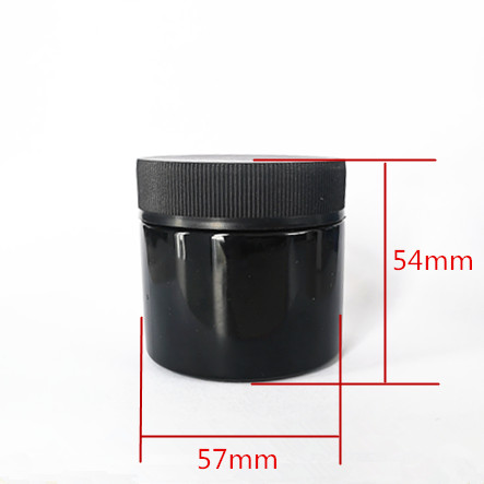 black uv glass jar with black lid child proof glass concentrate containers
