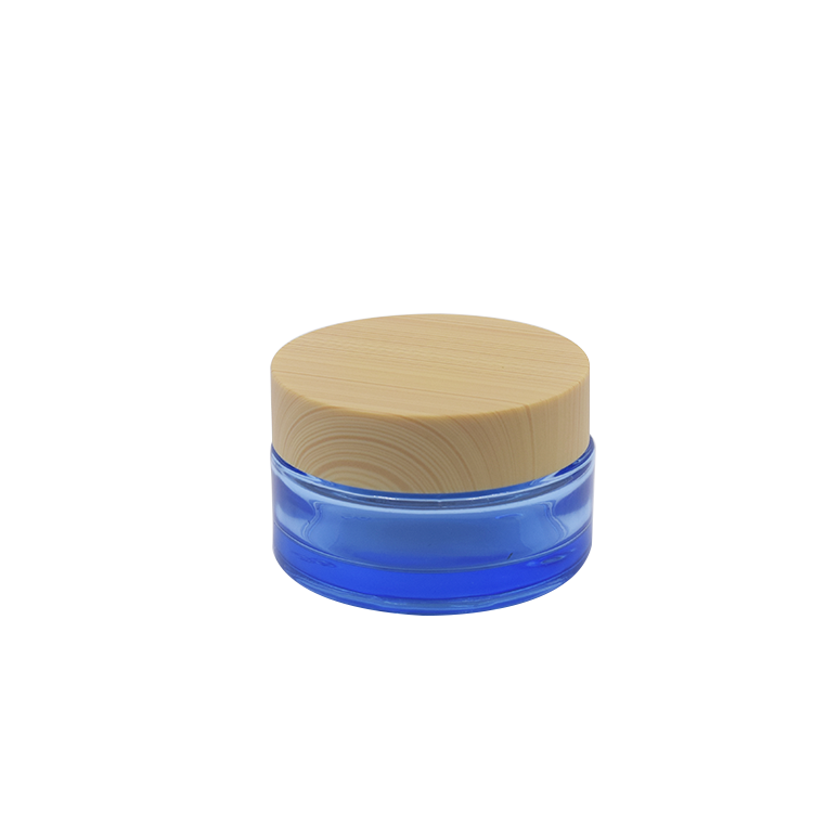 blue 20ml 30ml 40ml 60ml 80ml 100ml 120ml toner lotion glass bottle 20g 30g 50g navy face cream jar plastic wooden cap