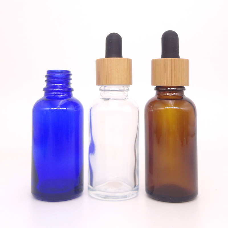 blue 30ml bottles with CRC bamboo cap for smoking oil