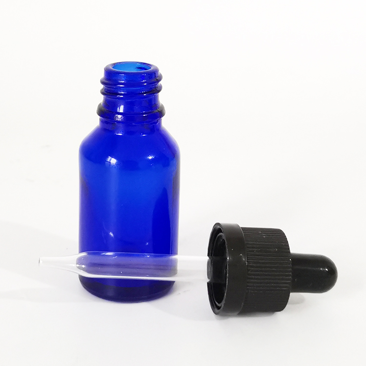 blue boston round glass bottles 15 ml blue glass dropper bottles cobalt blue glass bottles
