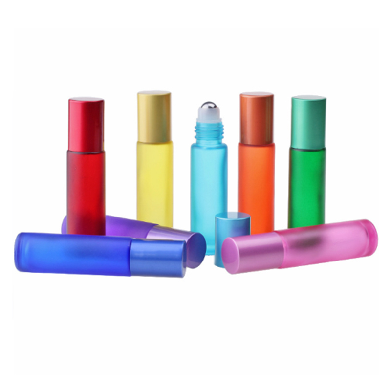 blue clear amber brown 5ml 10ml 15ml essential oil perfume glass roll on bottle bottles with roller ball for lip blame