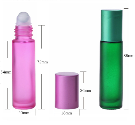 blue clear amber brown 5ml 10ml 15ml essential oil perfume glass roll on bottle bottles with roller ball for lip blame