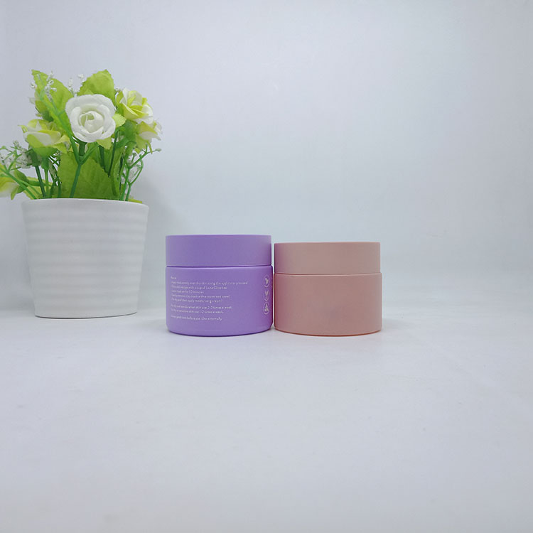 blue silk screen opal luxury jar for 30g 50g 100g face cream 15g eye cream container with white plastic screw lid