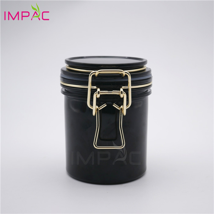 body butter cream seal black cosmetics containers 250ml with golden handle