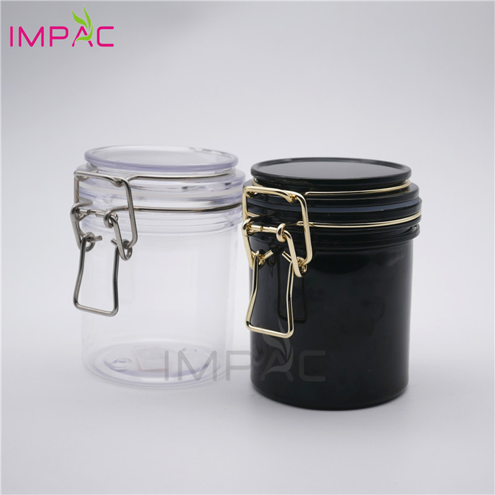 body butter cream seal black cosmetics containers 250ml with golden handle