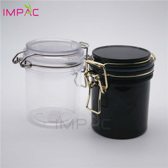 body butter cream seal black cosmetics containers 250ml with golden handle