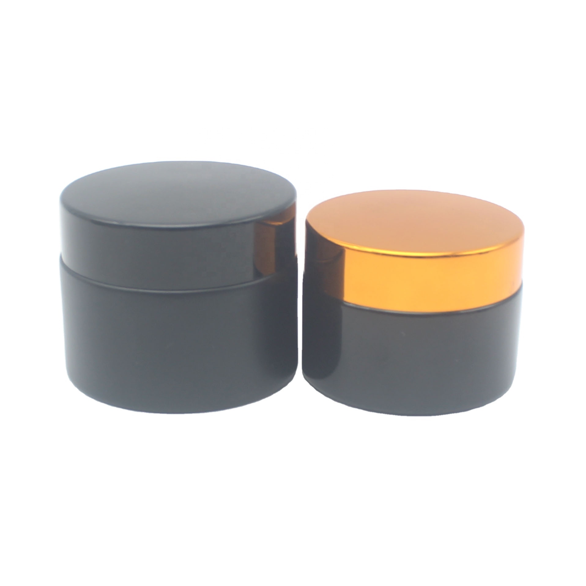 body butter empty glass jars containers 20ml 30ml clear glass jar with silver gold aluminum lid GCJ-066