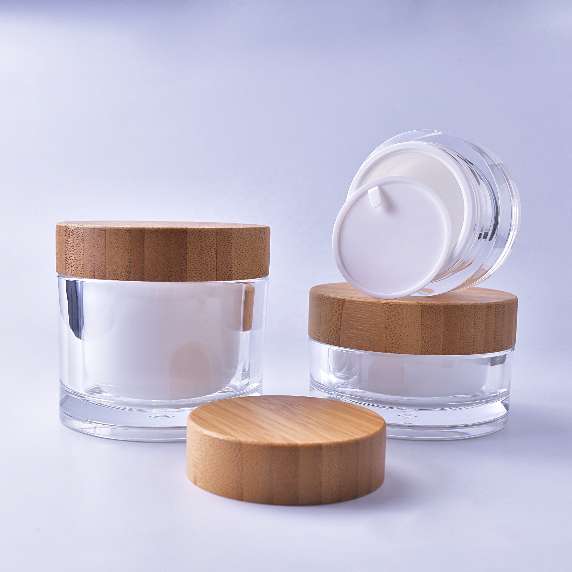 body cream container plastic packaging 50ml acrylic cream containers
