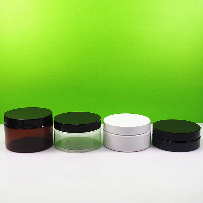 body scrub clear amber white black  plastic jar 15ml- 4000ml