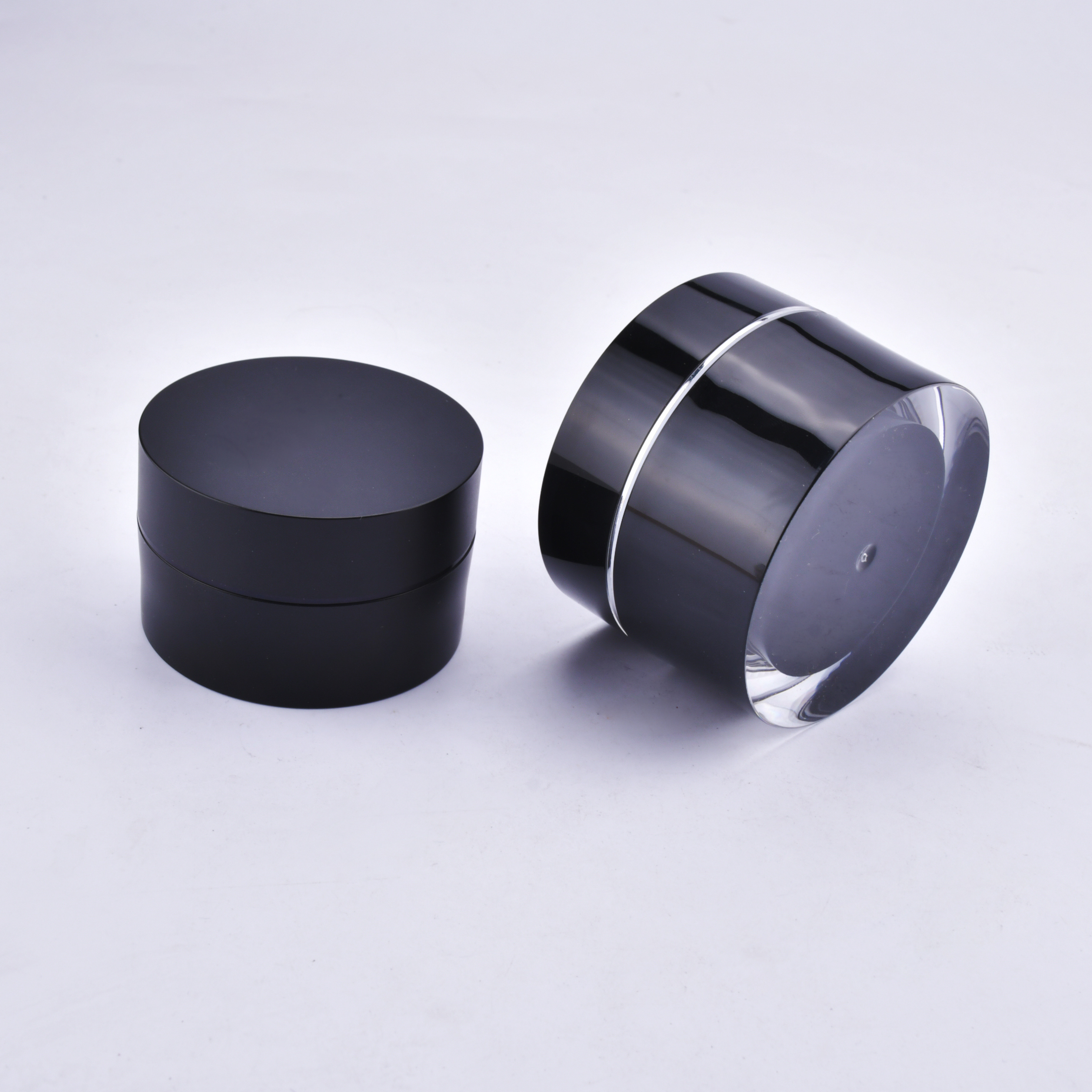 bons pots de soin acrylique violet emballage plastique 50ml 30ml