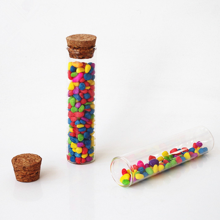 borosilicate clear small mini test tube glass bottle vial  penicillin glass jar wishing drifting essential oil bottle with cork
