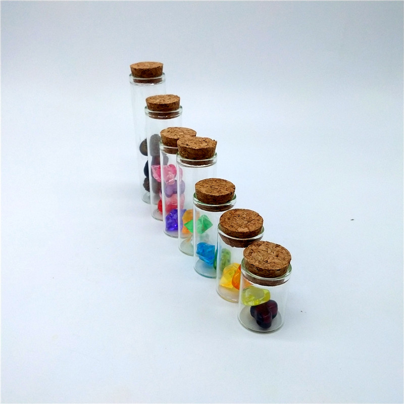 borosilicate clear small mini test tube glass bottle wishing drifting glass tube jar with cork