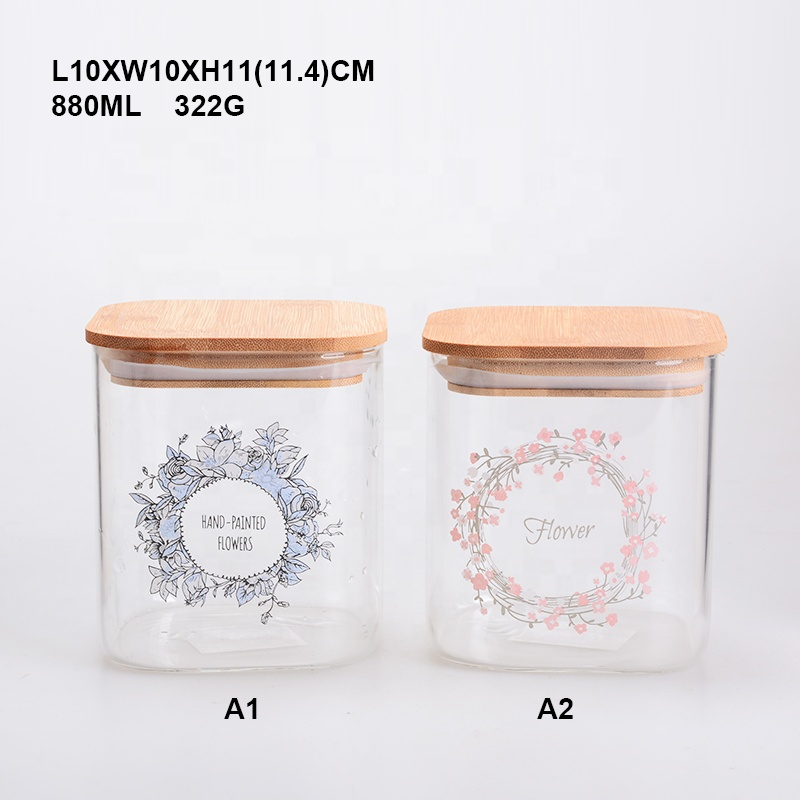 borosilicate glass food storage container with lid