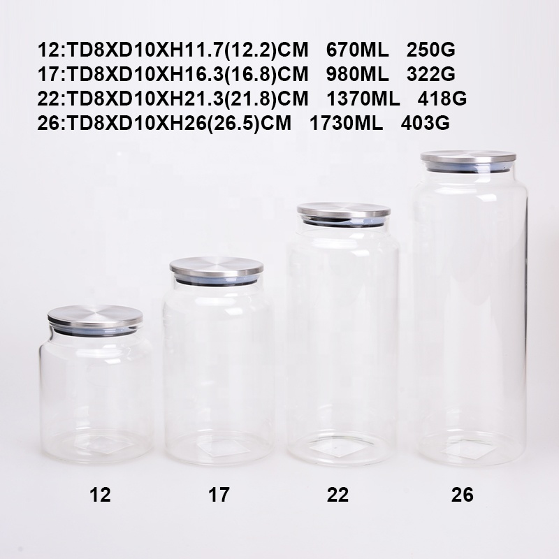 borosilicate glass food storage container with lid