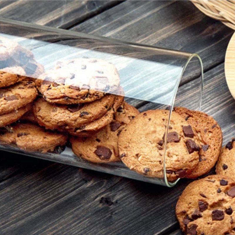 borosilicate glass storage jars / glass spice jars with bamboo lids / glass and bamboo containers