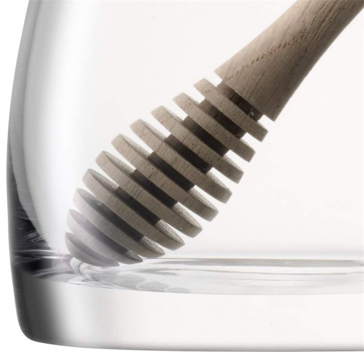 borosilicate jam glass jars 9oz glass honey jar with glass lid and stick