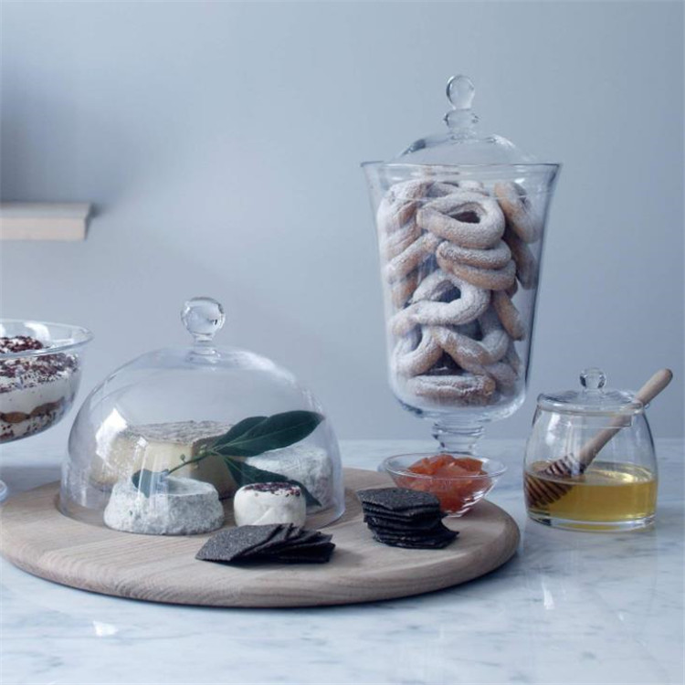 borosilicate jam glass jars 9oz glass honey jar with glass lid and stick