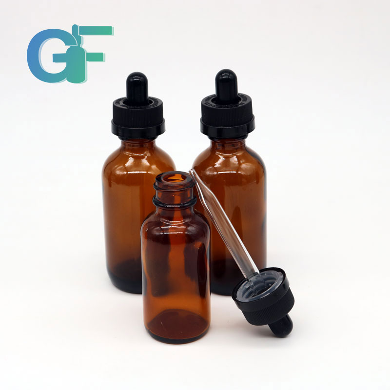 boston round 30ml clear glass dropper bottles