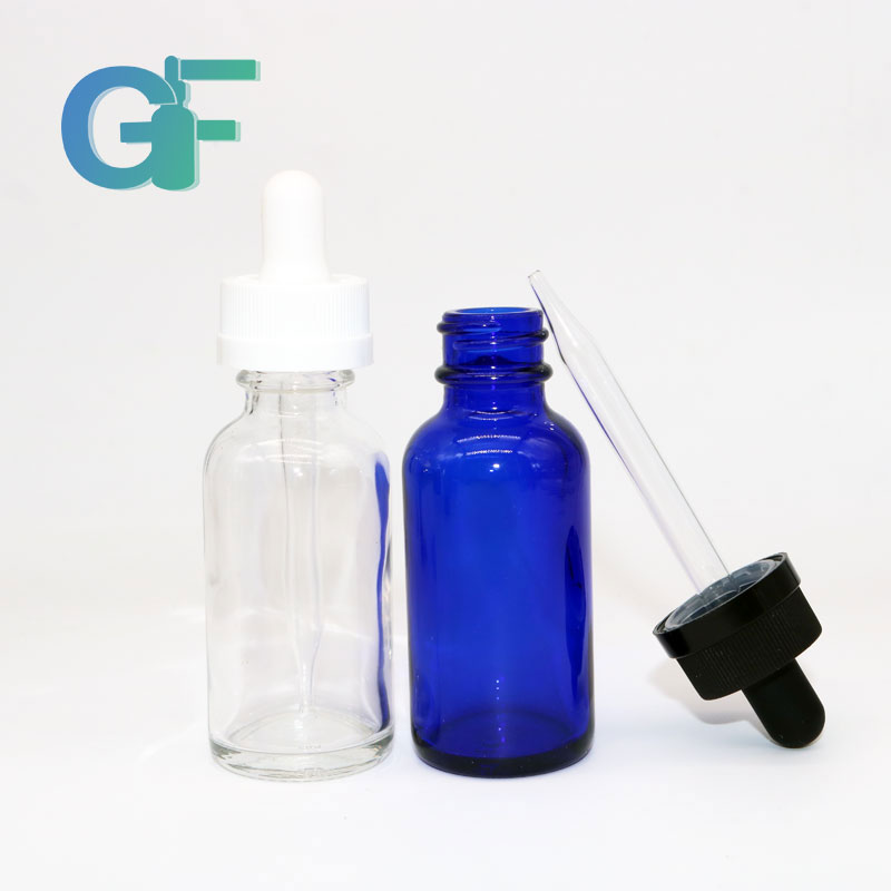 boston round 30ml clear glass dropper bottles