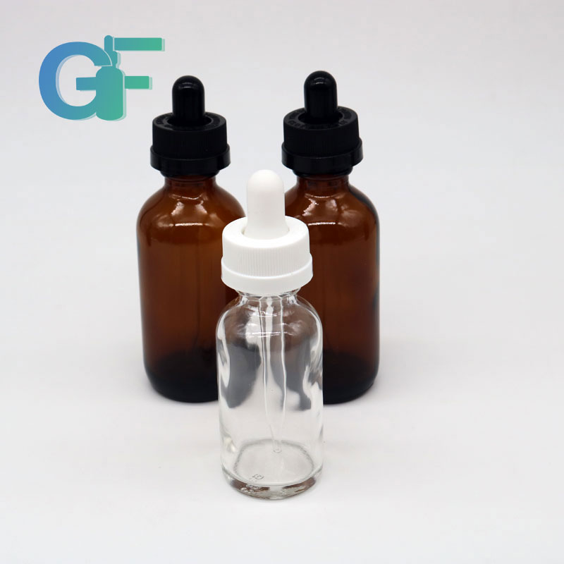 boston round 30ml clear glass dropper bottles