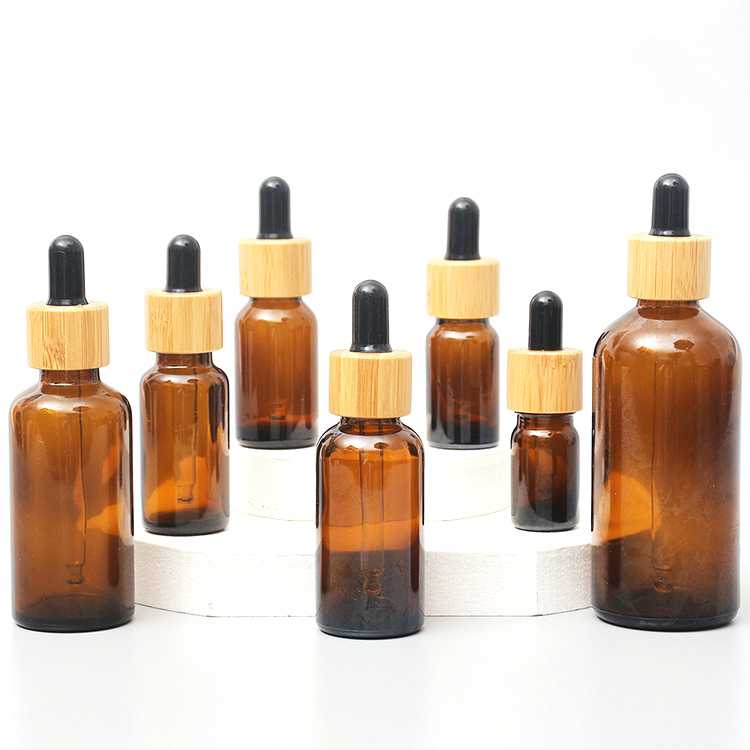 botella de vidrio packaging 10ml 20ml 30ml 50ml amber essential oil bottle