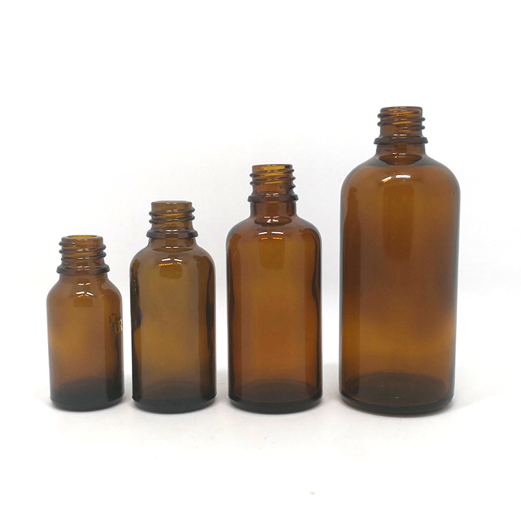 botella de vidrio packaging 10ml 20ml 30ml 50ml amber essential oil bottle
