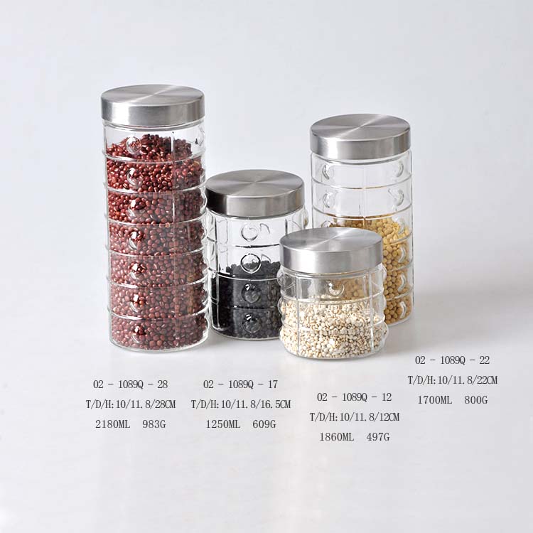 bpa free Glass Clamp Lid Kitchen Storage Jar Air Tight Seal bottles Canning Jars with clasp lids for food
