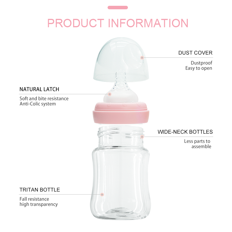 bpa free custom glass tritan baby milk bottle food grade high hardness milk bottle