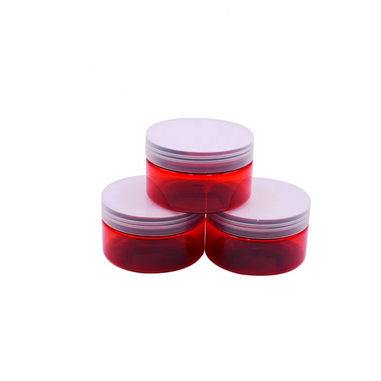 bpa free diy food grade clear empty cylinder 3oz 100g pet amber jar 100ml for cosmetic package