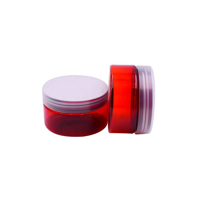 bpa free diy food grade clear empty cylinder 3oz 100g pet amber jar 100ml for cosmetic package