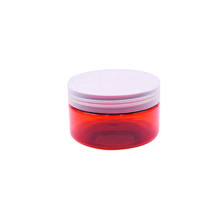 bpa free diy food grade clear empty cylinder 3oz 100g pet amber jar 100ml for cosmetic package