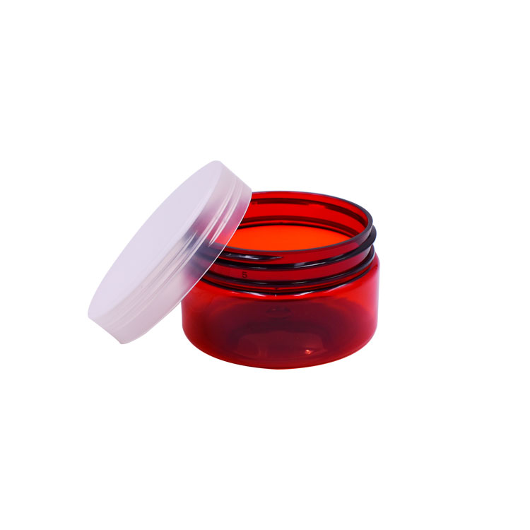 bpa free diy food grade clear empty cylinder 3oz 100g pet amber jar 100ml for cosmetic package