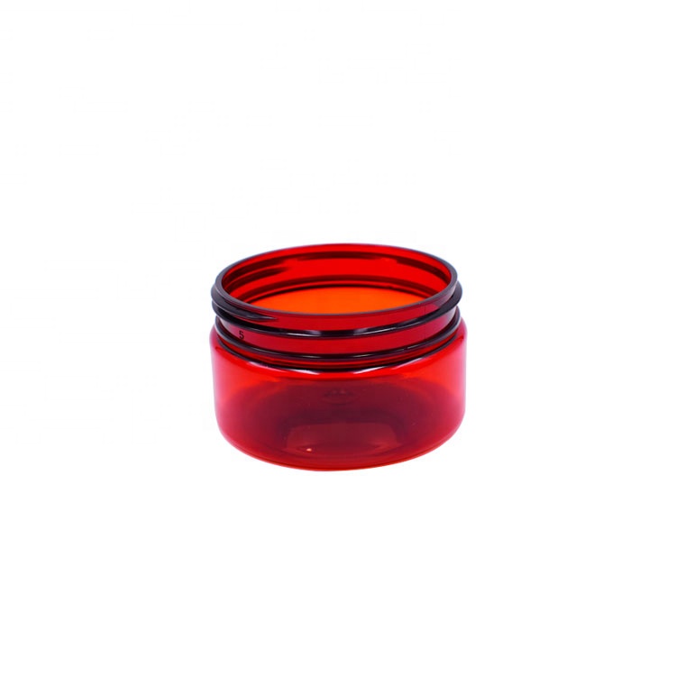 bpa free diy food grade clear empty cylinder 3oz 100g pet amber jar 100ml for cosmetic package