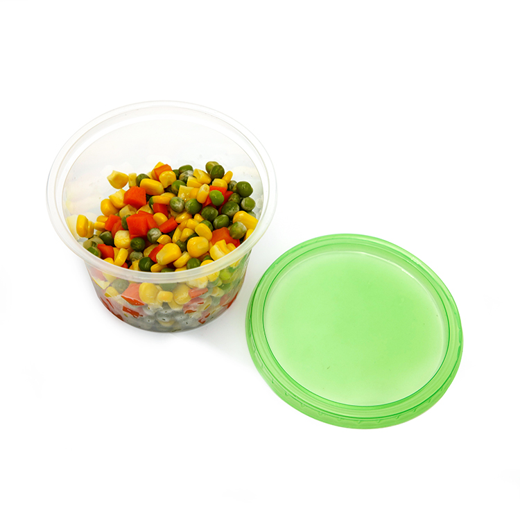 bpa free reusable high transparency round tub with lid kitchen storage contaianer