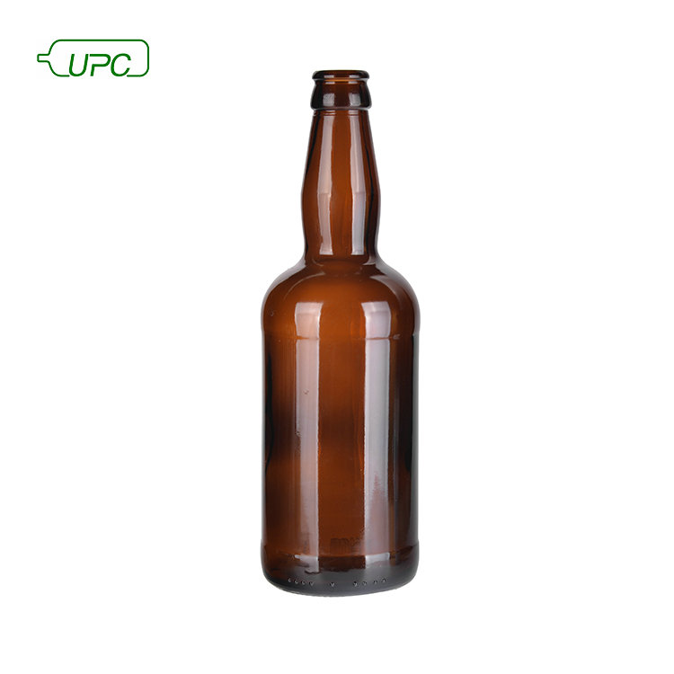 brewery custom logo 330ml amber beer glass bottle with crown cap