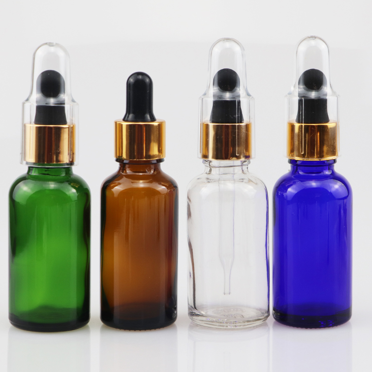 brown glass oil bottles 30ml wholesale dropper bottle 1oz amber bottles with gold dropper