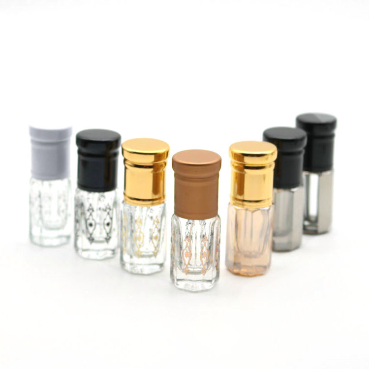 cambodian oud oil glass bottle 3 ml with printing