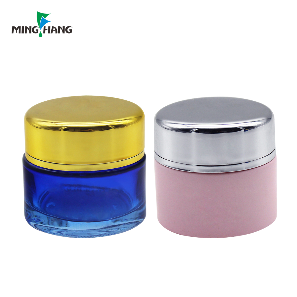 canada frosted glass jars child proof colored 50ml 150ml cream jar pink amber blue manufacturer