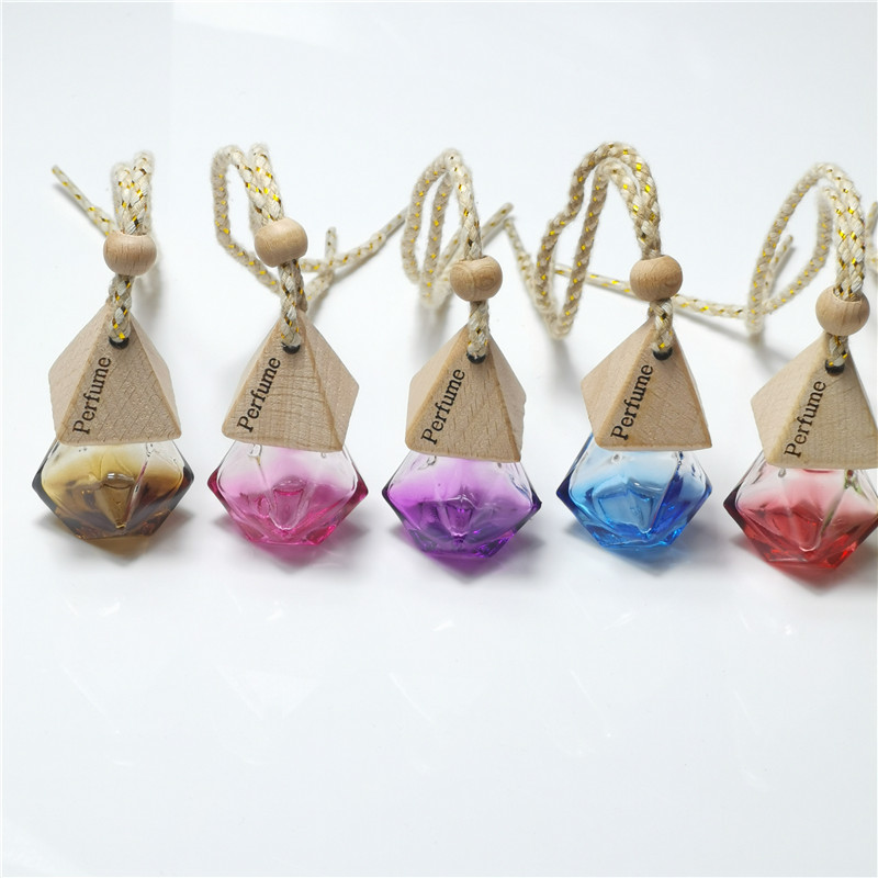 car perfume empty bottle 10ml car perfume bottle with box car pendant glass perfume empty hanging bottle