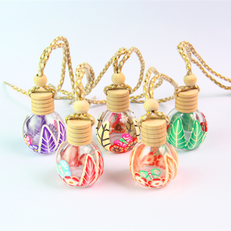 car perfume empty bottle 10ml car perfume bottle with box car pendant glass perfume empty hanging bottle