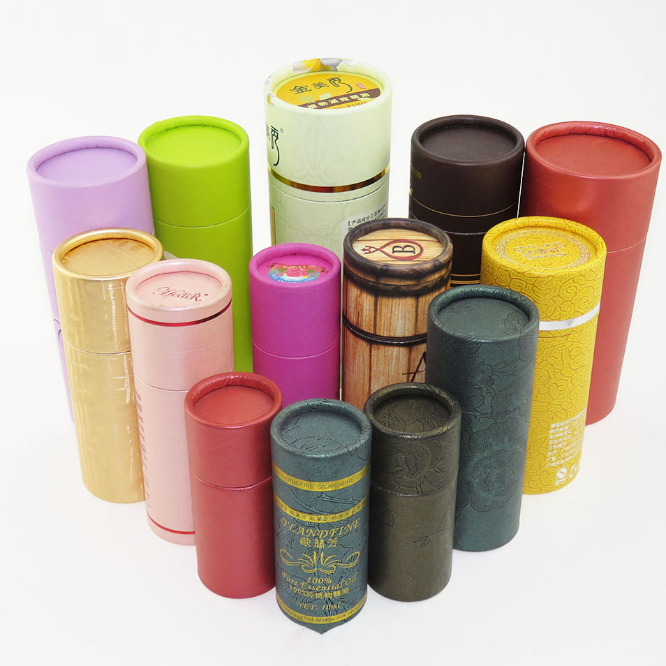 cardboard packaging tube paper bottle Free design 10ml 15ml 30ml round e-liquid bottle box e-liquid paper tube