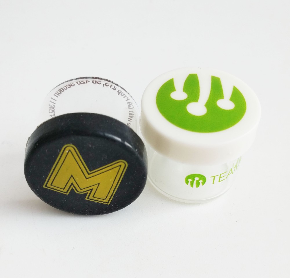 cbd jar packaging custom clear glass concentrate container jar with silicone press lid drippy insert cap flat top