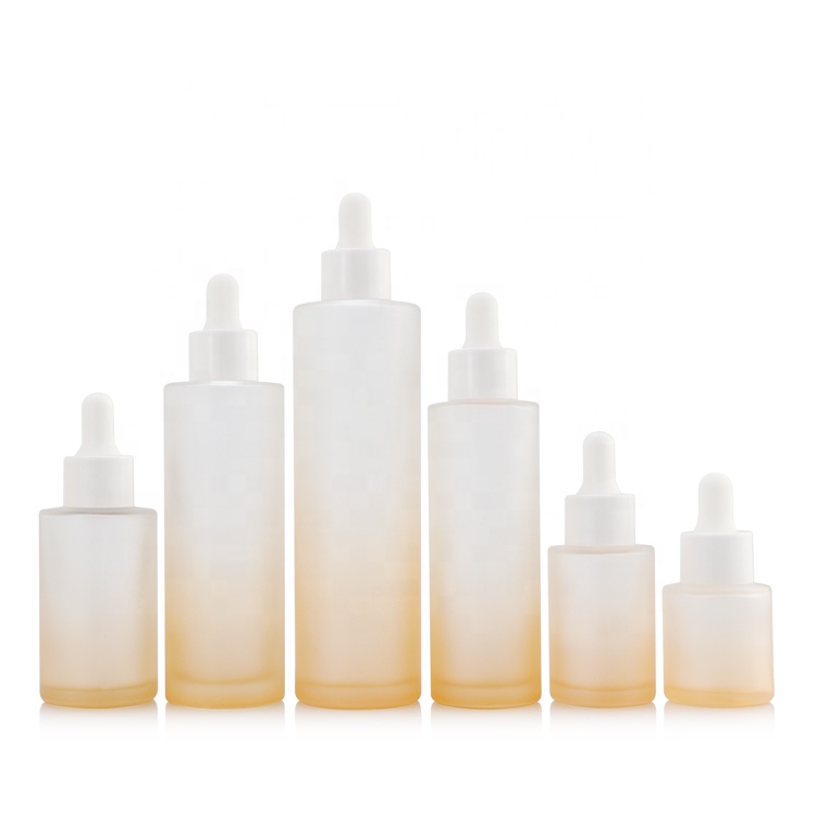 ce certificated matt new cosmetic bottle Gradation luxury dropper bottle glass oil bottle with dropper
